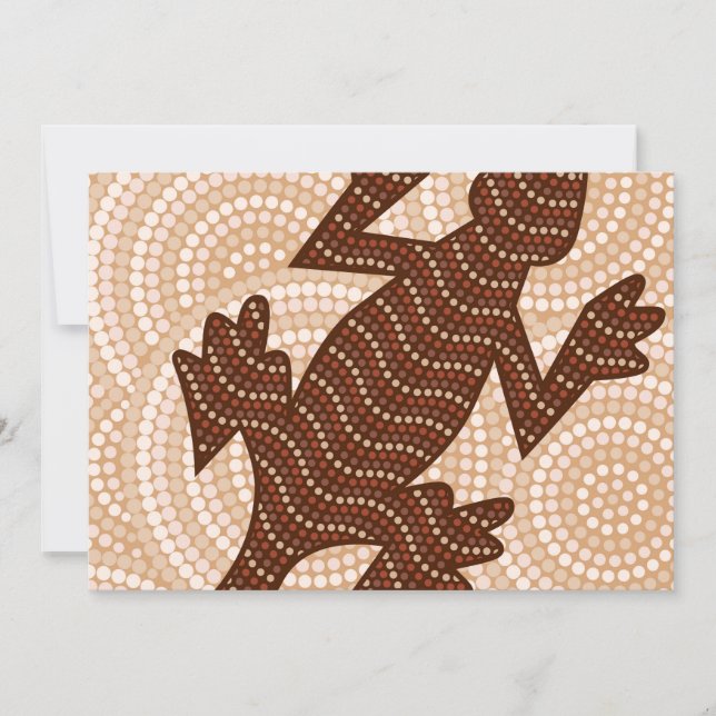 Aboriginal lizard dot painting (Front)