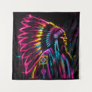 Aboriginal Neon Art Tapestry