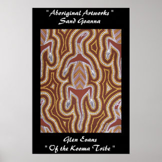 Aboriginal Poster, Print of SAND GOANNA