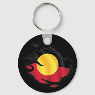 Aboriginal Ripped Flag Keychain