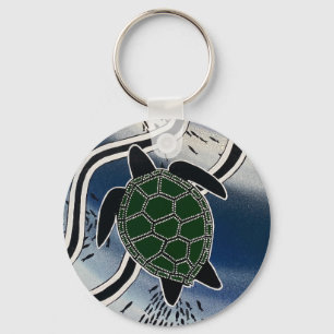 aboriginal sea turtle key ring