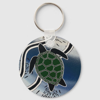 aboriginal sea turtle key ring