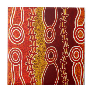 Aboriginal Serpents . Tile