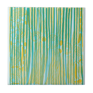 Aboriginal Shapes One Ceramic Tile