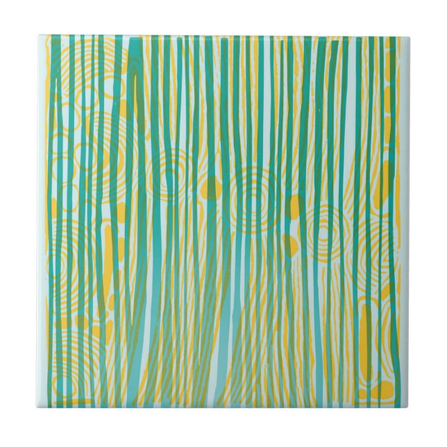 Aboriginal Shapes One Ceramic Tile (Front)