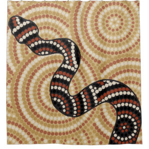 Aboriginal snake dot painting