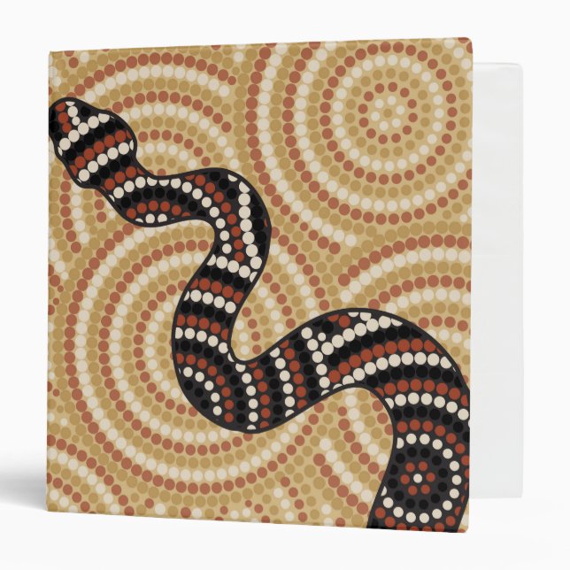 Aboriginal snake dot painting binder (Front/Inside)