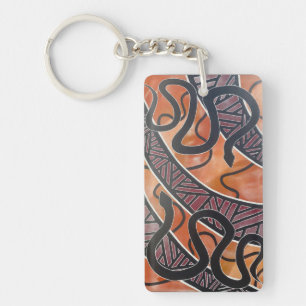 Aboriginal snake key ring
