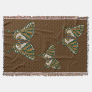 Aboriginal Swallowtail Throw Blanket