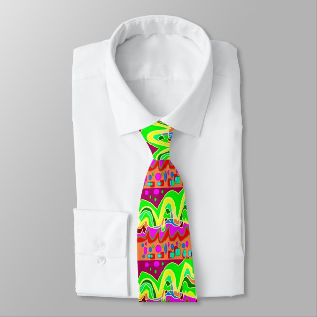 ABORIGINAL TYPE ART ABSTRACT TIE (Tied)