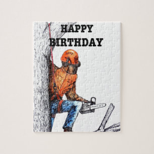 Aborist Tree surgeon Birthday present gift. Jigsaw Puzzle