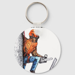 Aborist Tree surgeon Birthday present gift. Keychain