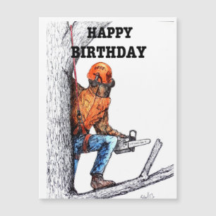 Aborist Tree surgeon Birthday present gift. Postca