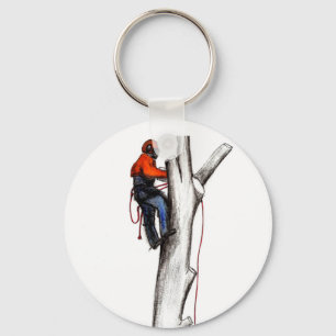 Aborist Tree surgeon christmas present gift Key Ri Keychain