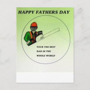 Aborist Tree surgeon Fathers Day present gift. Postcard