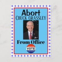 Abort Chuck Grassley Carte postale