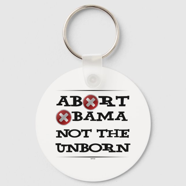Abort Obama Keychain (Front)