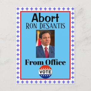 Abort Ron DeSantis Postcard