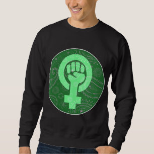 Abortion Rights Feminist Fist Green Bandana Pro Ch Sweatshirt