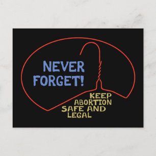 Abortion Safe & Legal Postcard