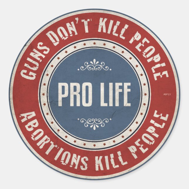 Abortions Kill People Classic Round Sticker (Front)