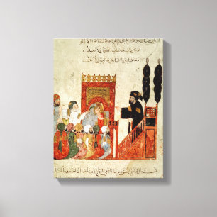 Abou Zayd preaching in the Mosque Canvas Print