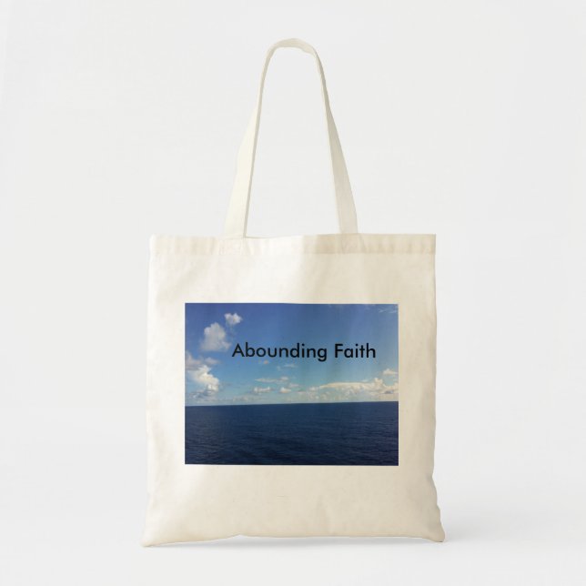 Abounding Faith Tote Bag Ocean (Front)
