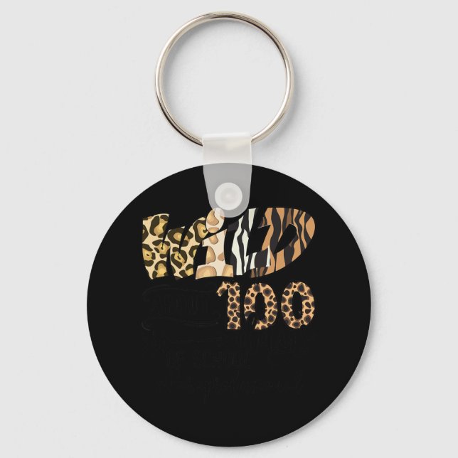 About 100 Days Of School Paraprofessional  Keychain (Front)
