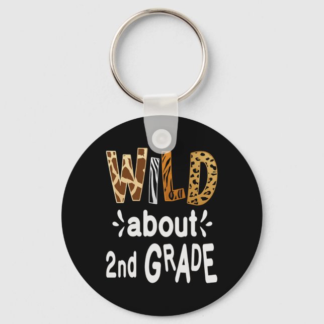 About 2nd Grade Welcome Back To School First Day O Keychain (Front)