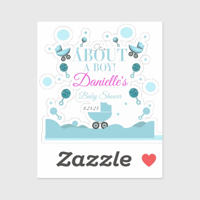 About a Boy Baby Shower Invite Invitation Gift Bag (Sheet)