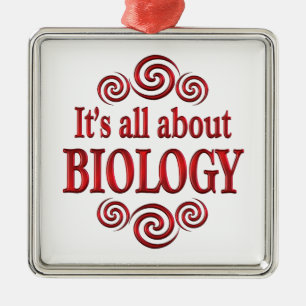 About Biology Metal Ornament
