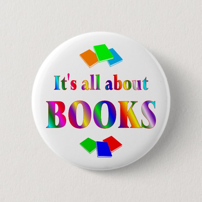 About Books 2 Inch Round Button (Front)