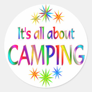 About Camping Classic Round Sticker