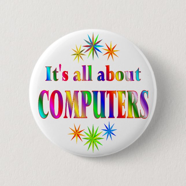 About Computers 2 Inch Round Button (Front)
