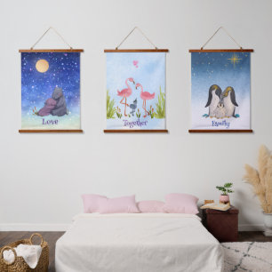 About Family Positive Words Hanging Tapestry