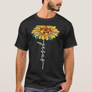 About Jesus Christ Sunflower Christian Religious R T-Shirt
