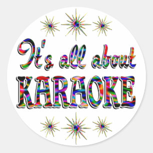 About Karaoke Classic Round Sticker