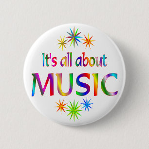 About Music 2 Inch Round Button