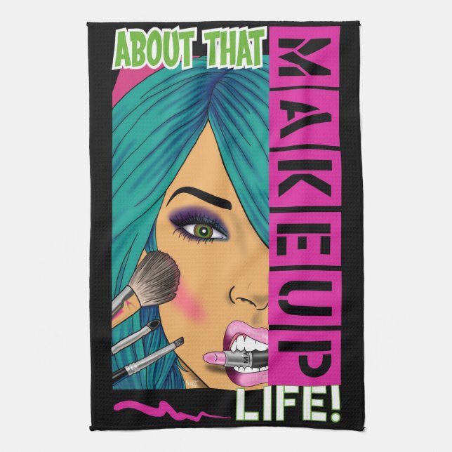 About That Makeup Life (kitchen towel) Kitchen Towel (Vertical)