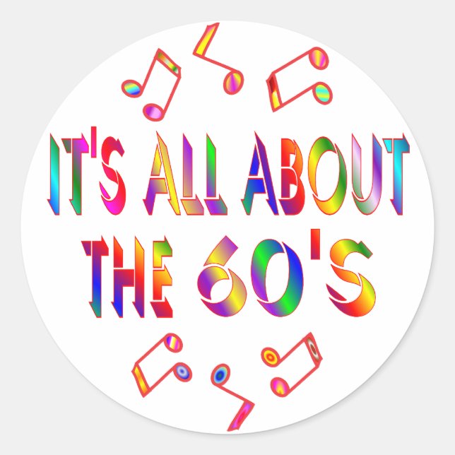 About the 60s classic round sticker (Front)