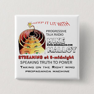 ABOUT TO EXPLODE TRUTHSEEKER 2 INCH SQUARE BUTTON