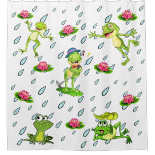 About to go Frog Shower Curtain