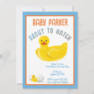 About to Hatch Baby Shower Invitation