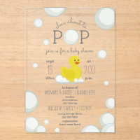 About To Pop Duck Bubble Neutral Baby Shower