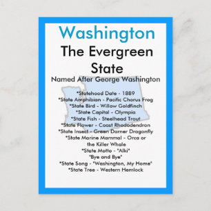 About Washington Postcard