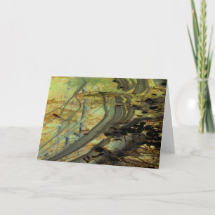 "Above a Beaver Dam II" Abstractly Enhanced Pond Card