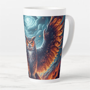 Above and Below - Wise Owl Art Latte Mug