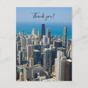 Above Chicago Thank You Postcard