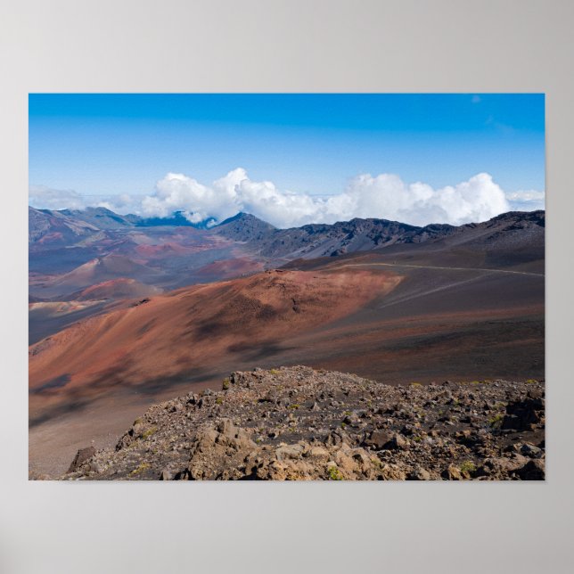 above haleakala crater along sliding sands trail poster (Front)