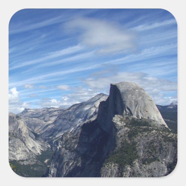 Above Half Dome Square Sticker (Front)